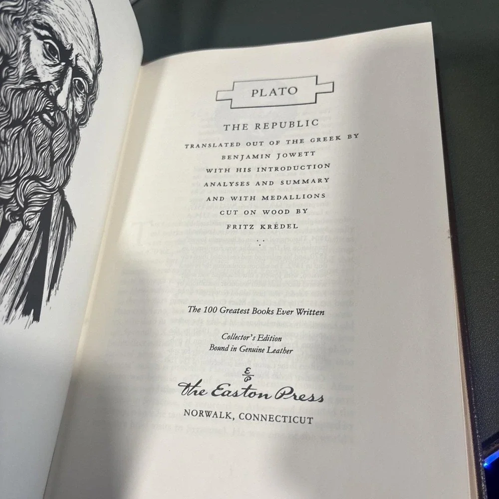 Easton Press THE REPUBLIC Plato Leather 1980 1st Collector Edition Fine